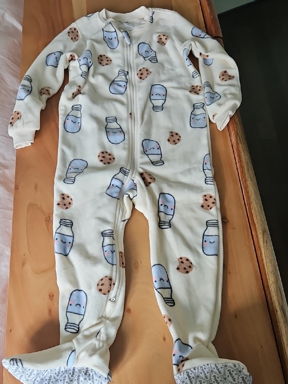 Cozy Cream Baby One-Piece Pajamas 3T